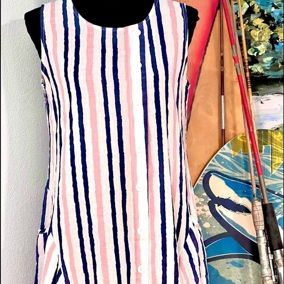 Pasha, Lightweight,Crinkle-Crepe Dress, Fun Outside Pockets,So Easy to Wear, S - Picture 3 of 11